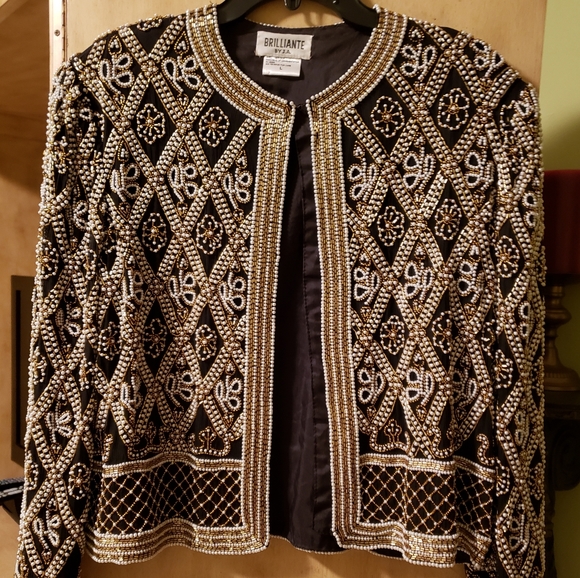 Tops - Pearls like and gold beaded top